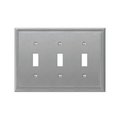 Livewire 77TTTBN Metro Line 3 Gang Toggle Wall Plate  Brushed Nickel LI880399